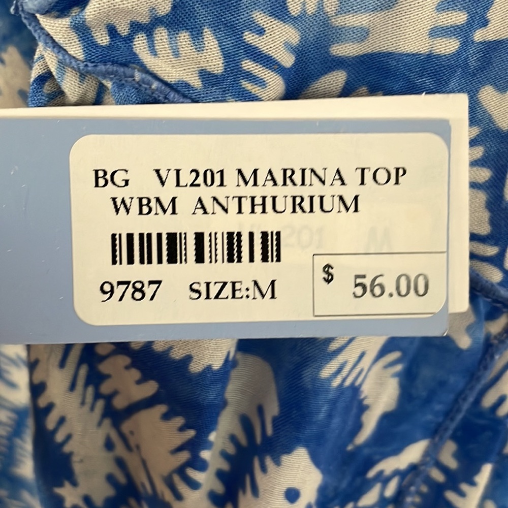 Blue Ginger Marina Lightweight Flowy Sleeveless Asymmetrical Top Tunic Size Med - Picture 11 of 11